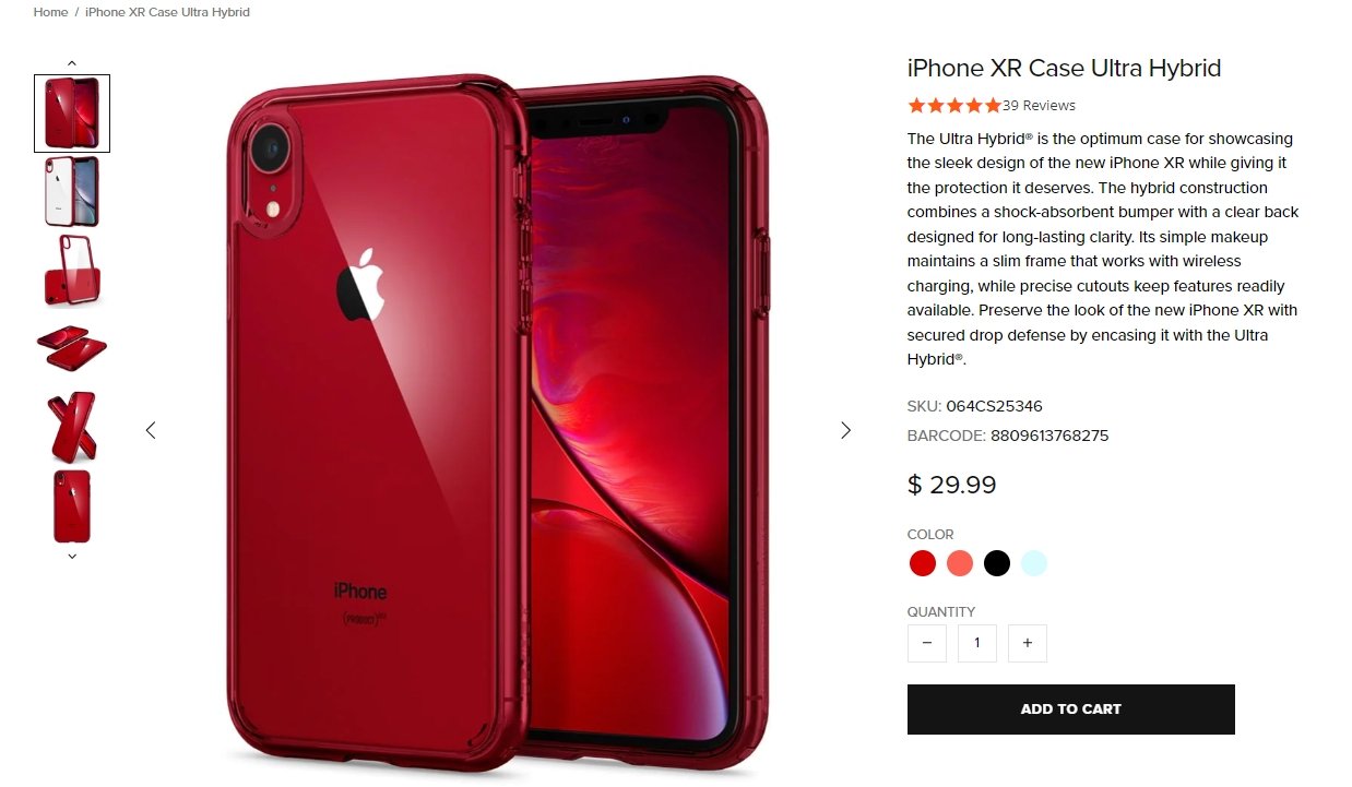 spigen ultra hybrid case for iphone xr