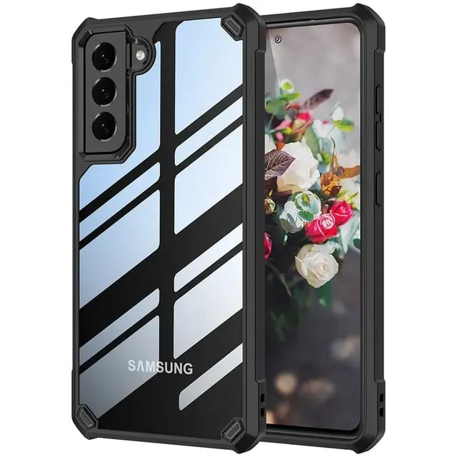 Luxury Acrylic Shockproof Bumper Frame Cover Anti-Fall Slim Clear Back