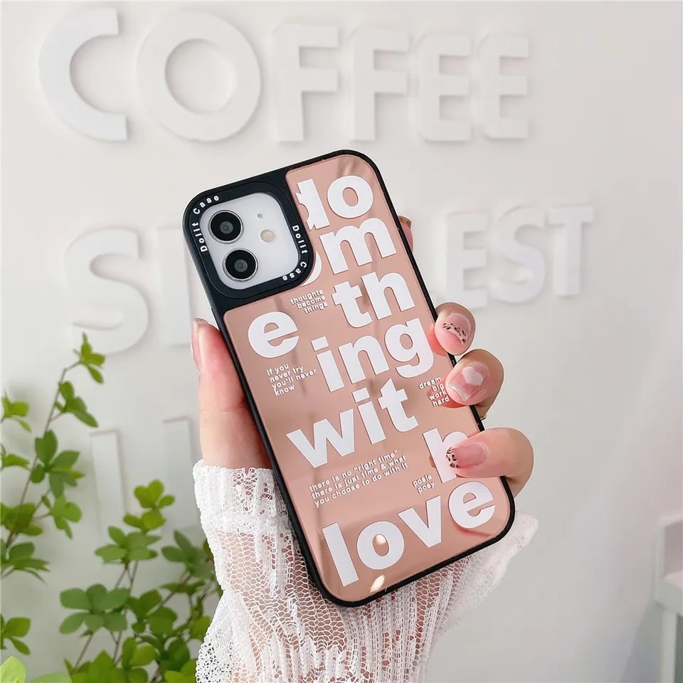 Funda de teléfono espejo personalizada