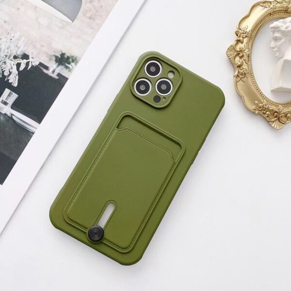 Liquid Silicone Phone Case With Card Holder