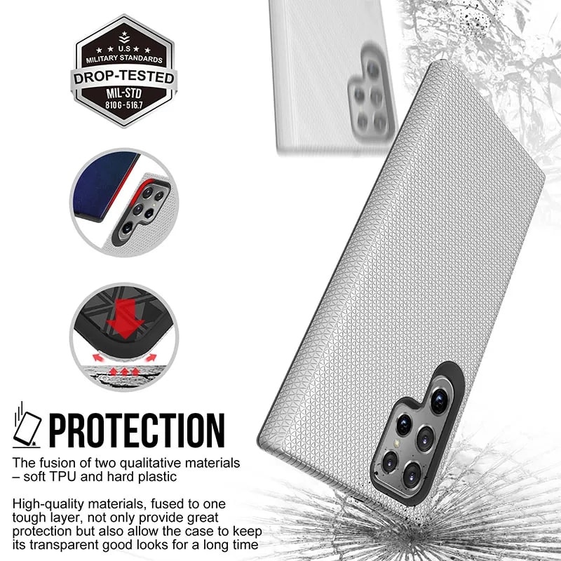 Capa de proteção de camada dupla para telemóvel Samsung Galaxy S22 Ultra
