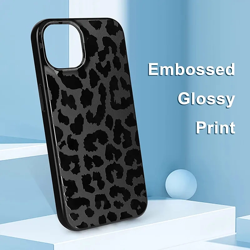 Étuis IML pour iPhone avec impression léopard