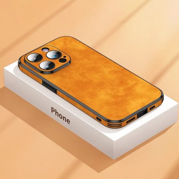 Housse de téléphone en cuir de luxe pour iPhone