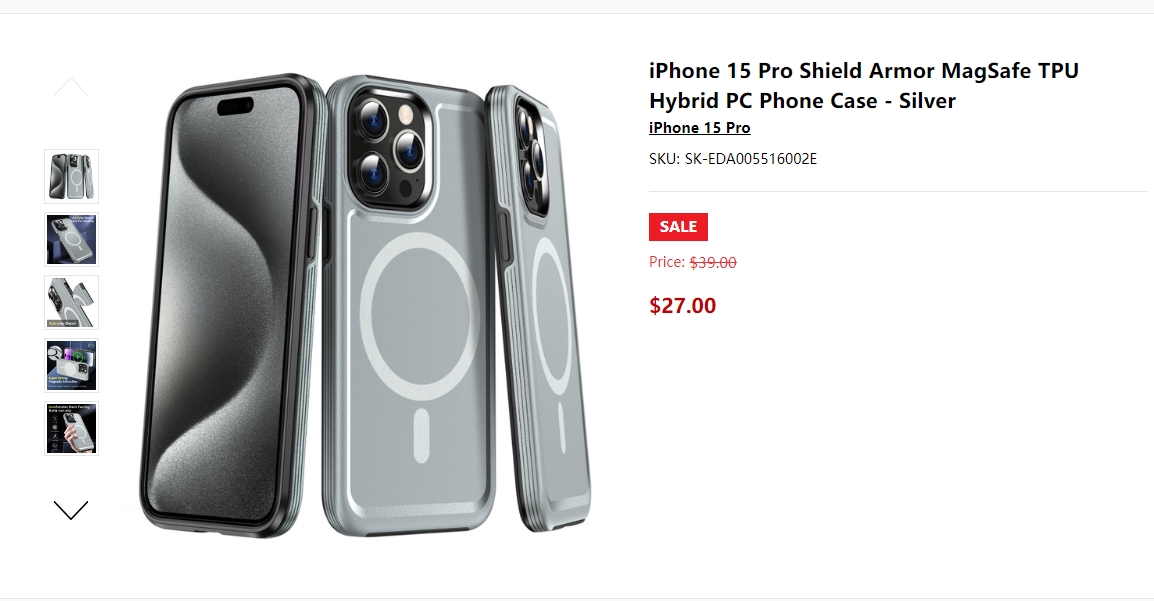 armor shield hybrid case for iphone 15 pro