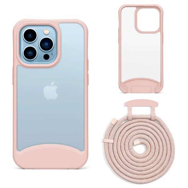 Detachable Crossbody Phone Case pink