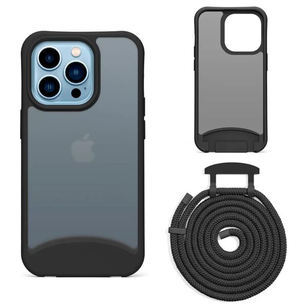 Detachable Crossbody Phone Case black