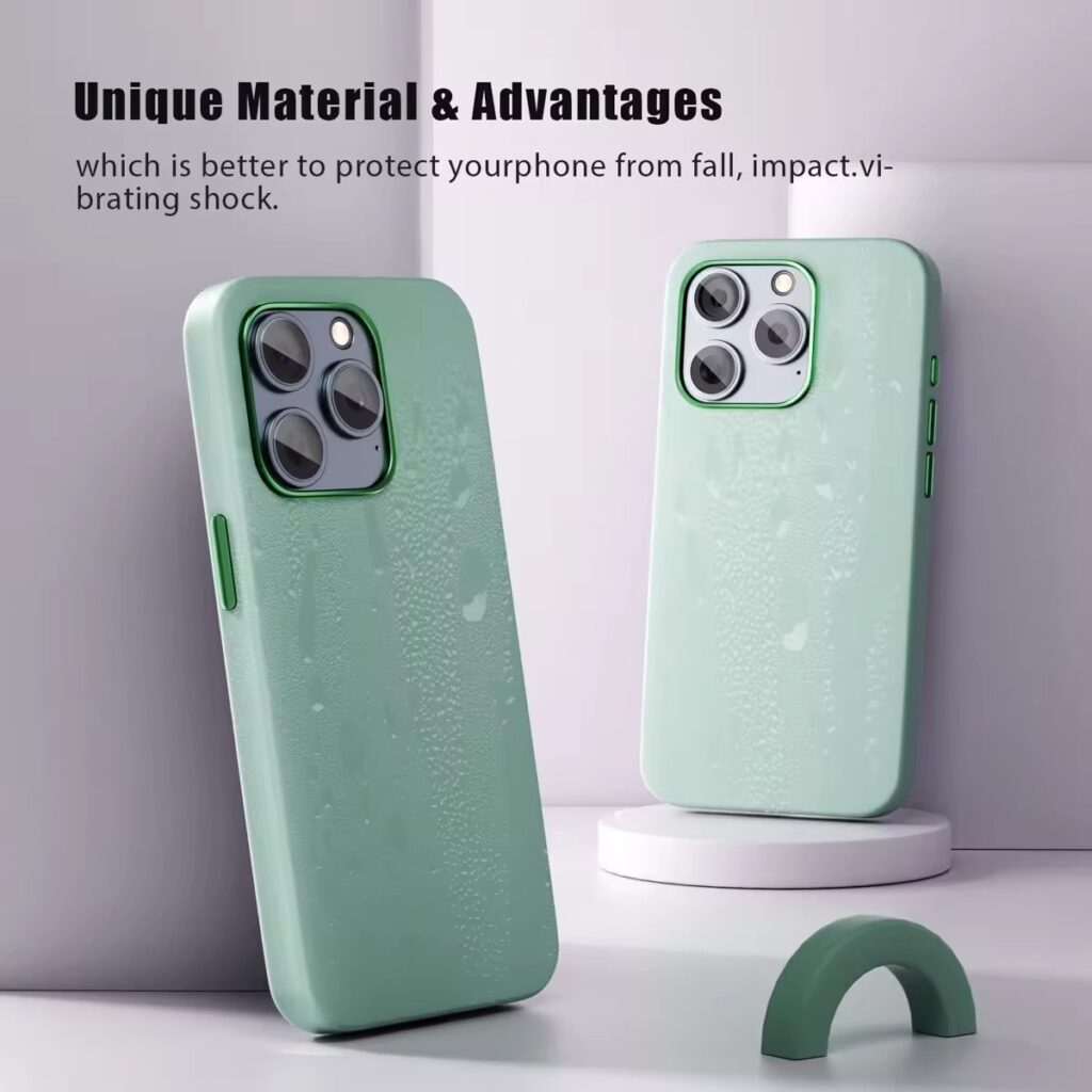 shockproof silicone magnetic case matcha green