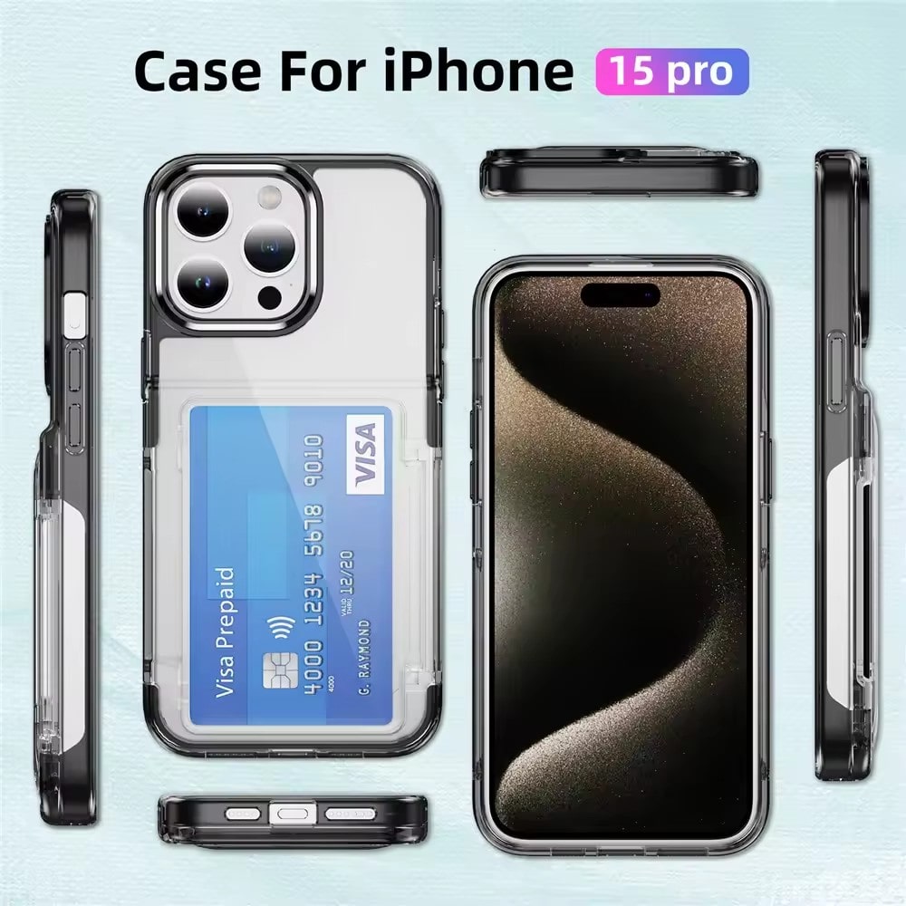 transparent clear cover with card slot