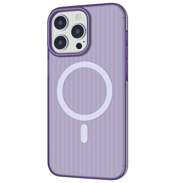 corrugated design magnetic case light purple