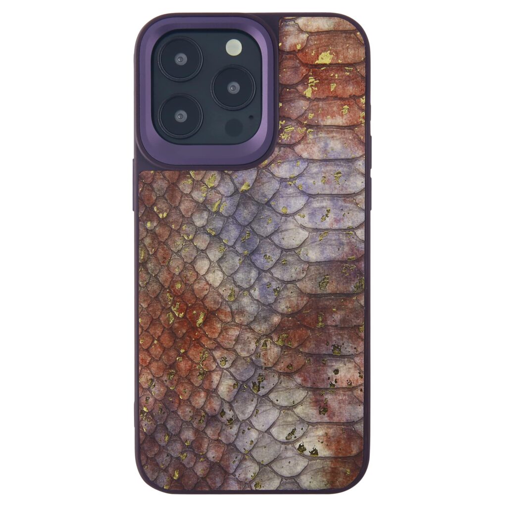 dragon skin leather case purple