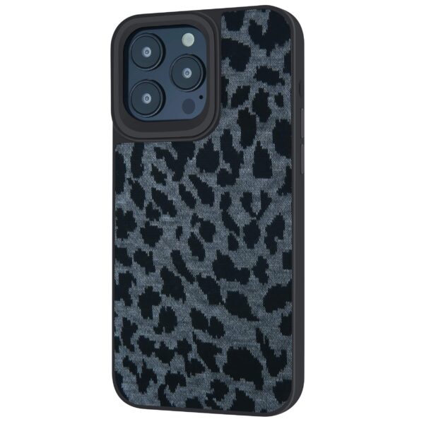Capa TPU com tecido de leopardo roxo