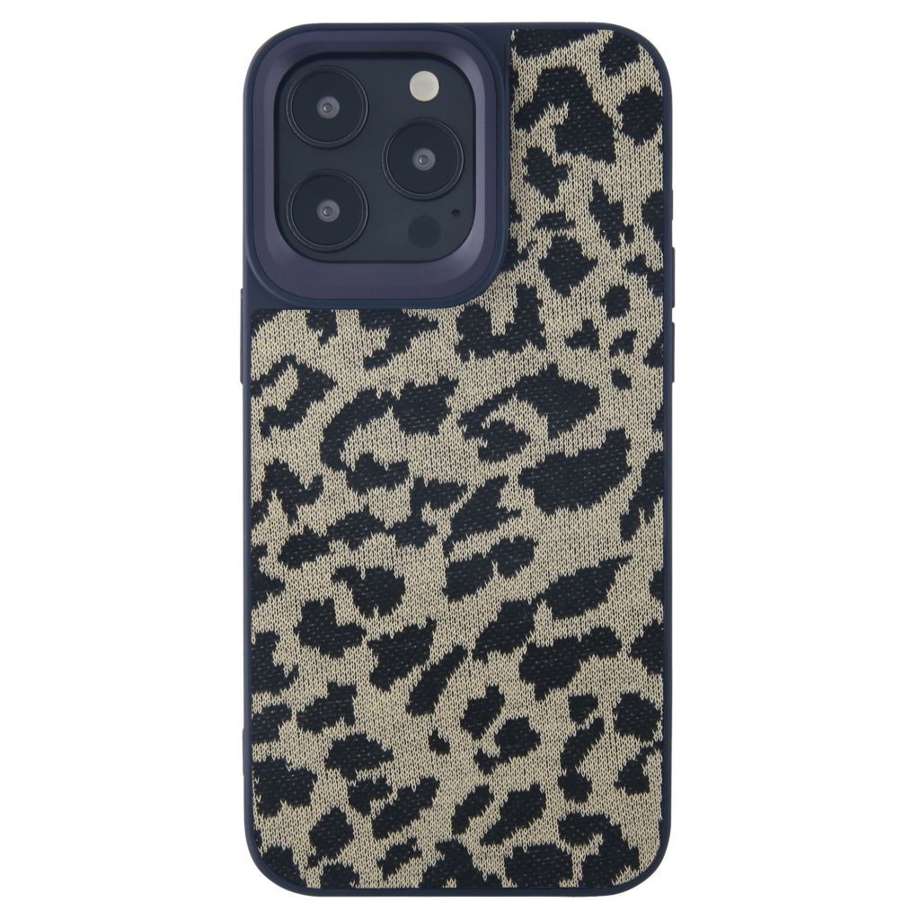 TPU with fabric leopard case purple