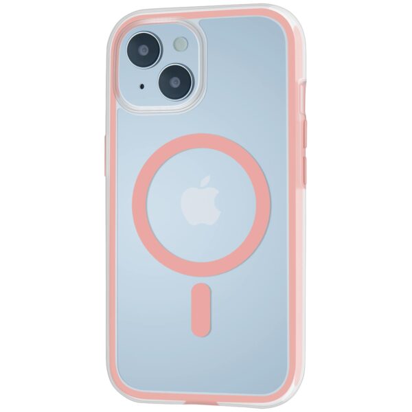 magnetic back case with flexible airbag peach pink