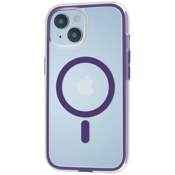 magnetic back case with flexible airbag purple