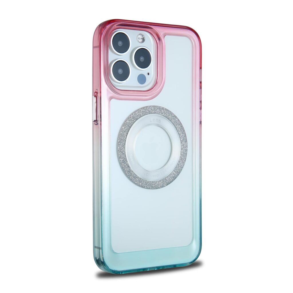 mix colorful gradient iphone case red lightblue