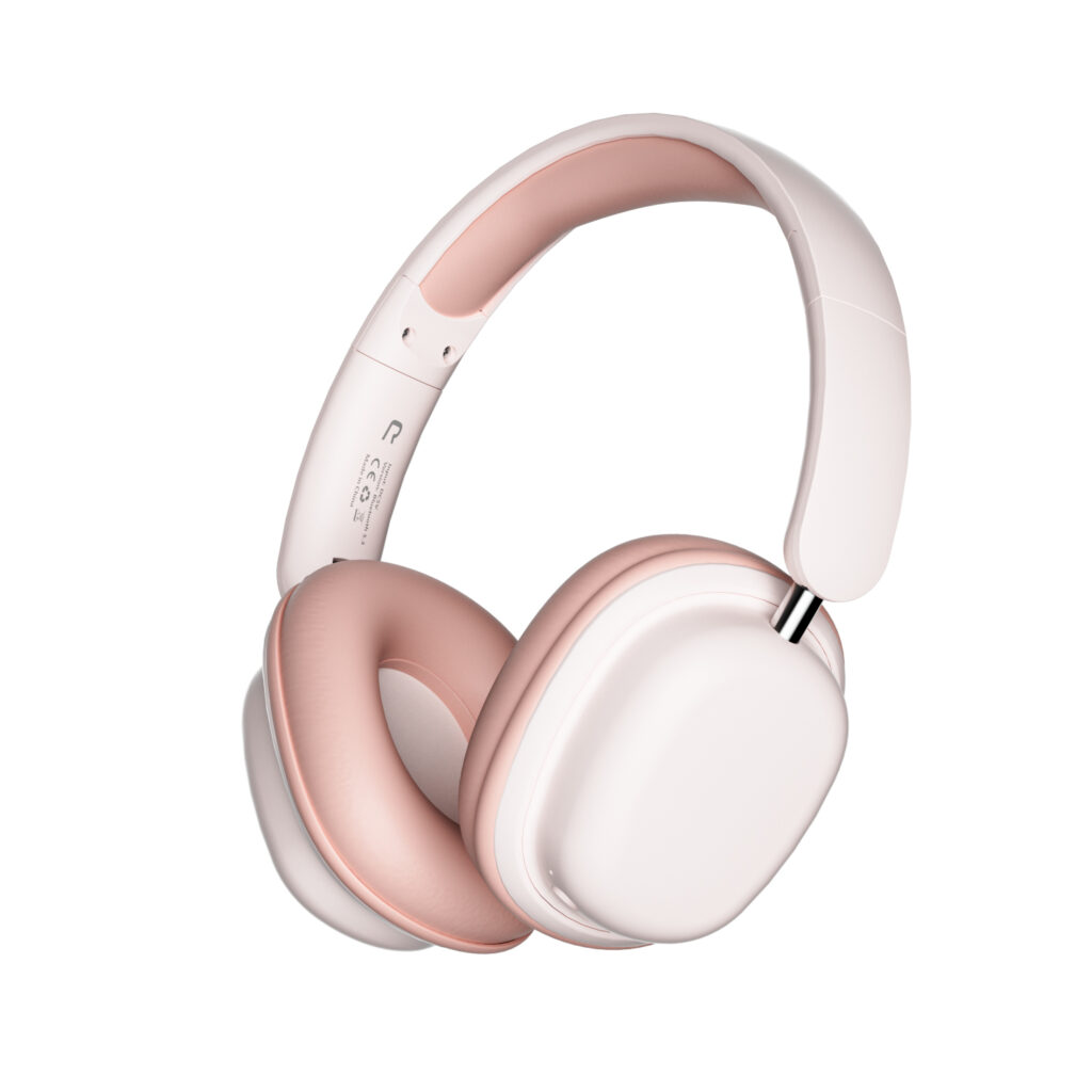 over ear headset pink