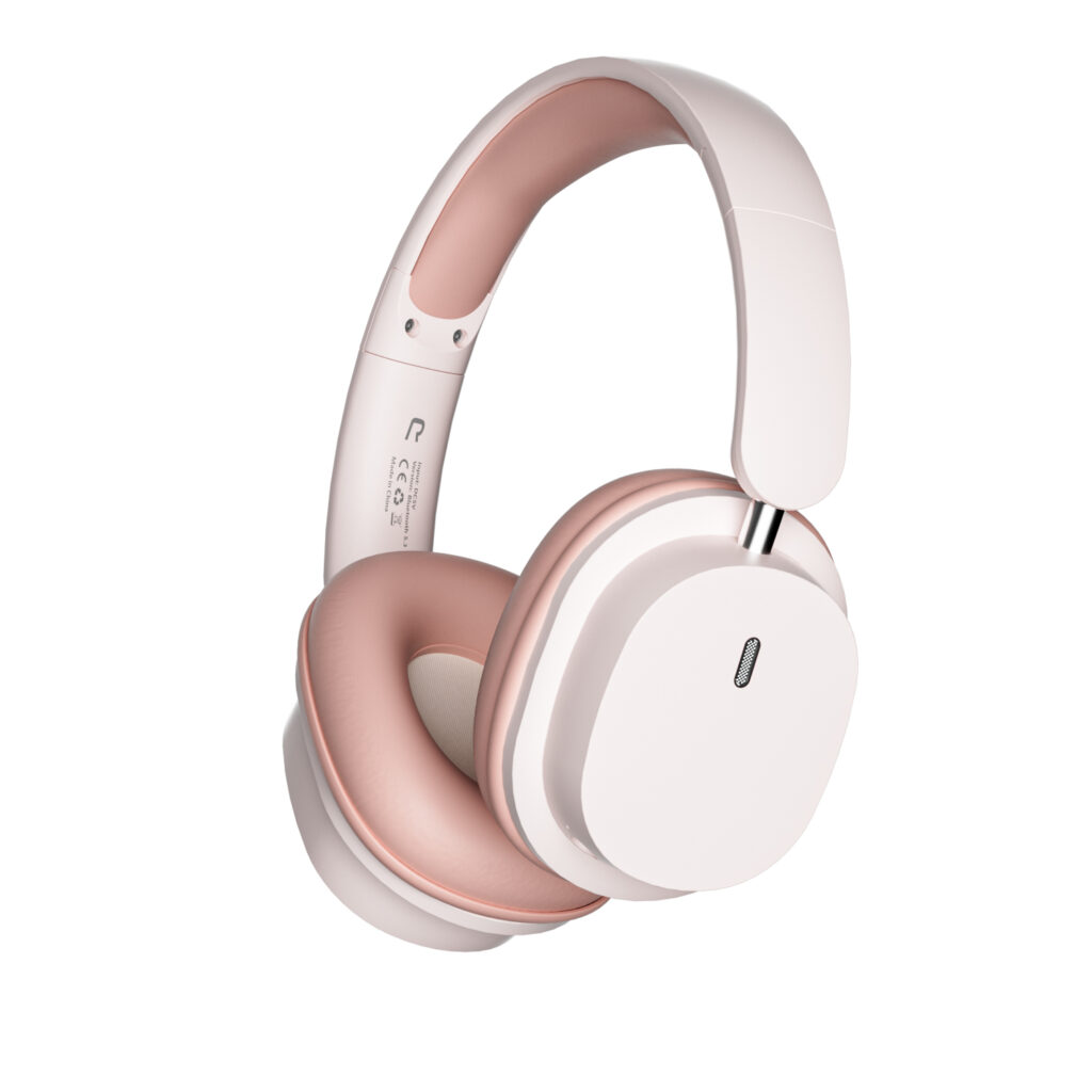 Active Noise Cancelling Bluetooth Headphone pink