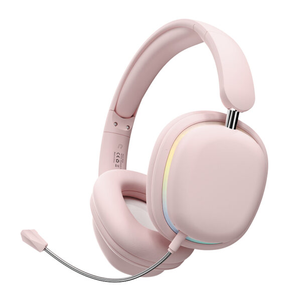 Casque de jeu sans fil Casque rose